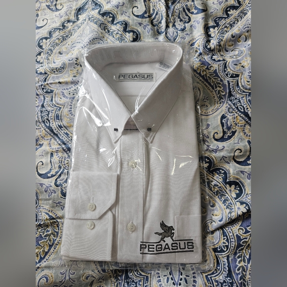 Pegasus White Men's Button Down - Picture 1 of 7